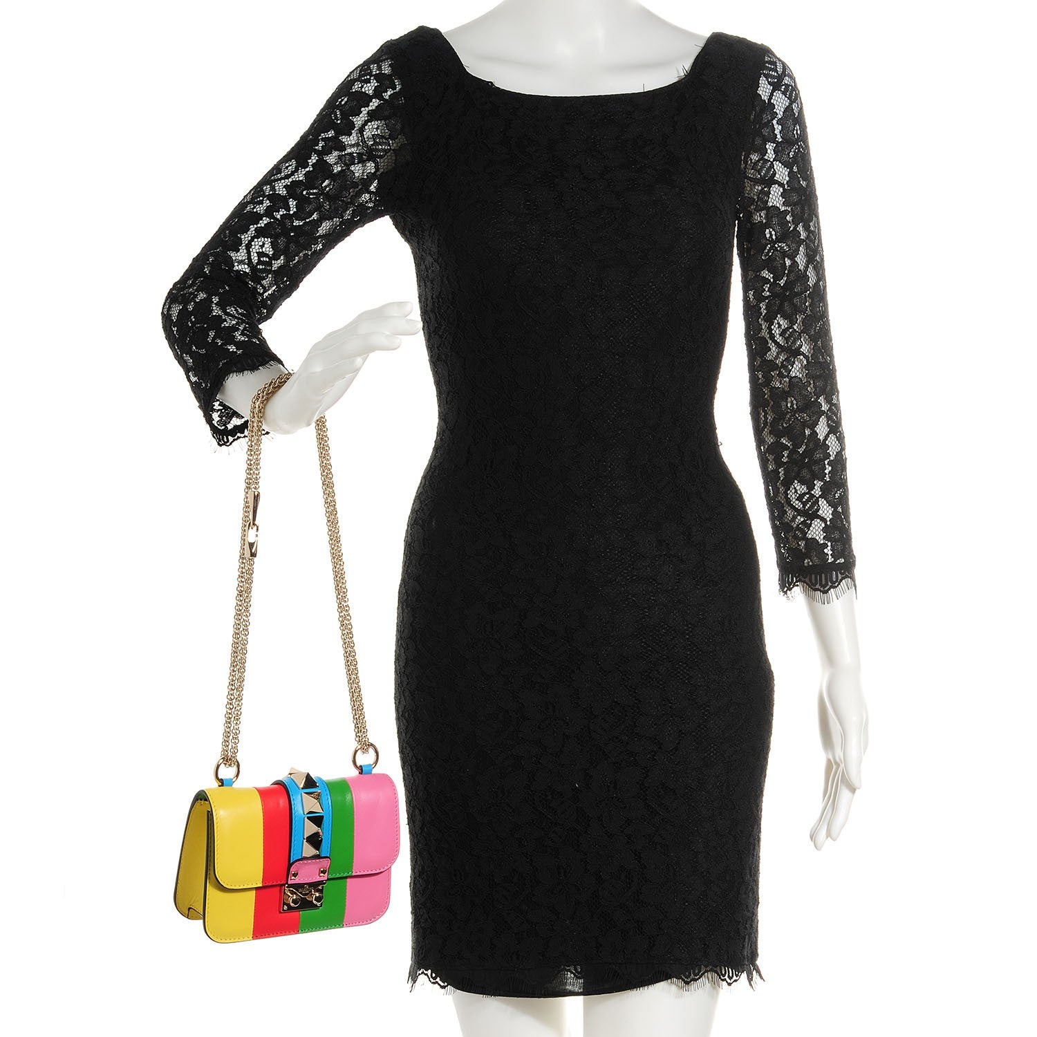 Valentino Garavani Rockstud Colorblock Mini Glam Lock Rockstud Flap Rainbow 2 of 8