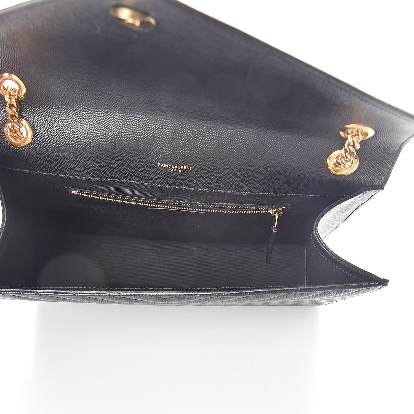 Grain De Poudre Matelasse Chevron Large Monogram Satchel Black