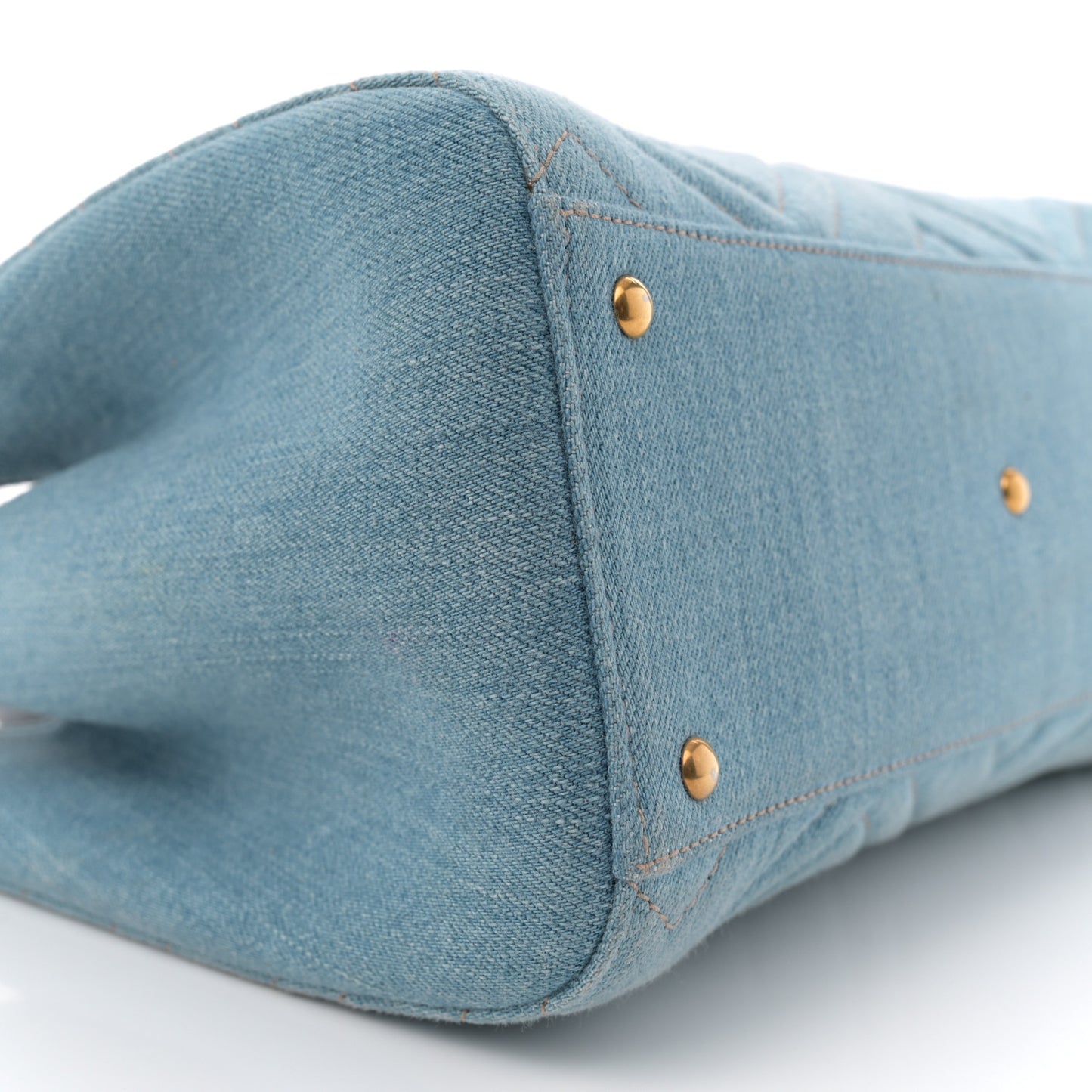 Denim Matelasse Small Pearly GG Marmont Tote Blue
