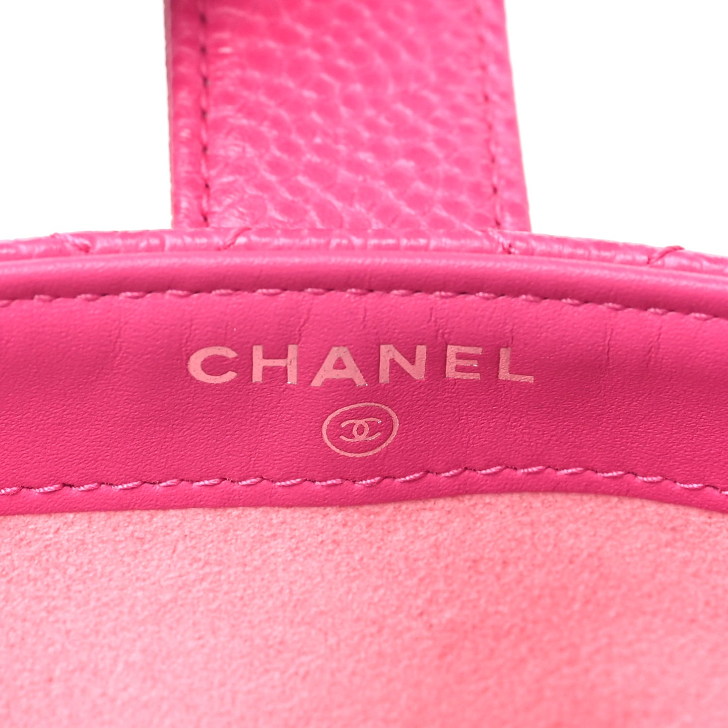 Caviar Quilted Mini Phone Holder Clutch Pink