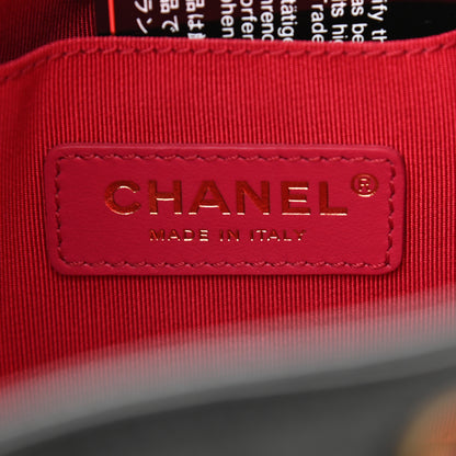 Chanel Shiny Aged Calfskin CC Chain Mini Drawstring Bag Black 6 of 9