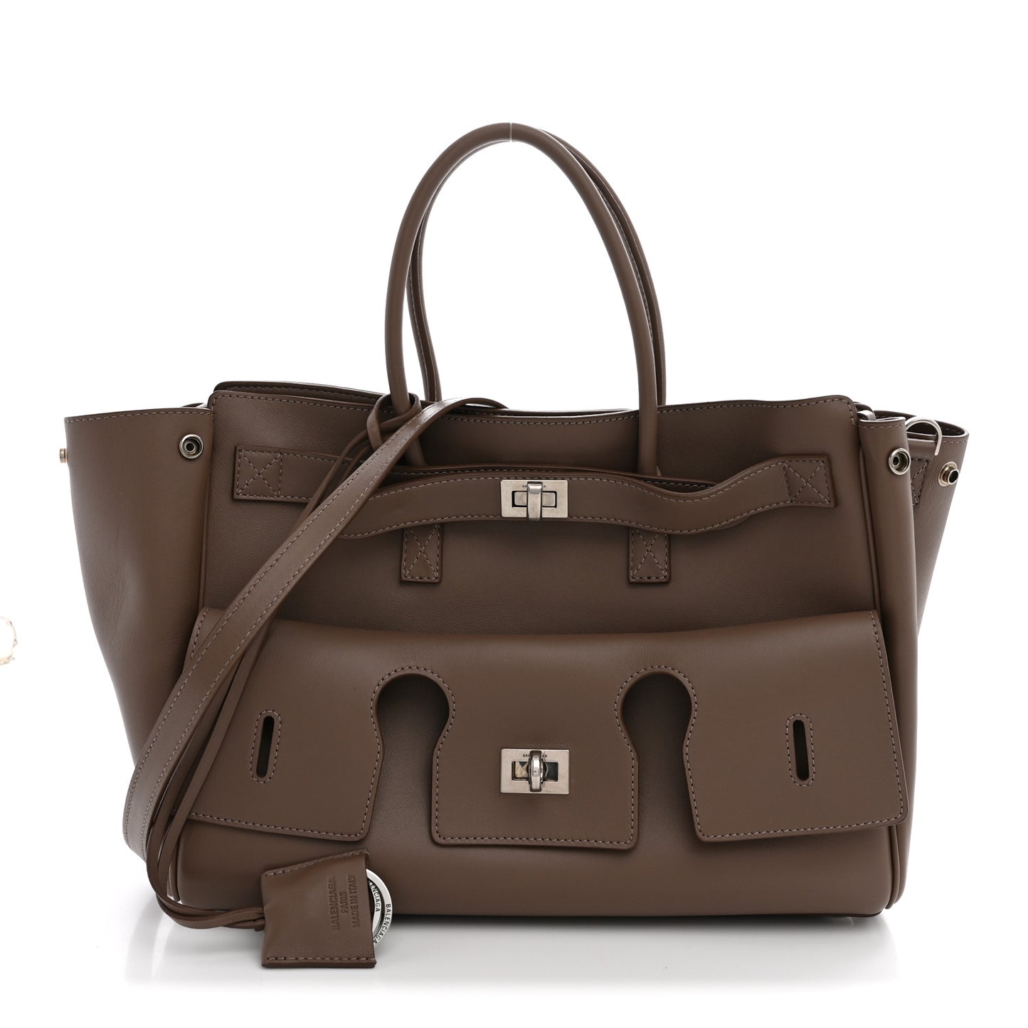 Smooth Calfskin Small Bel Air Carry All Bag Taupe