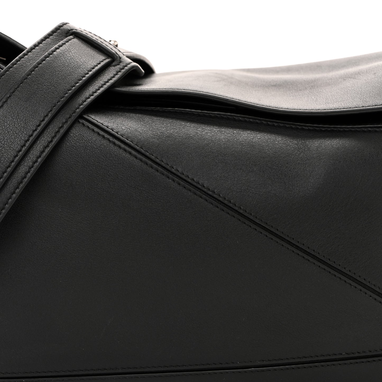 Calfskin Medium Puzzle Bag Black