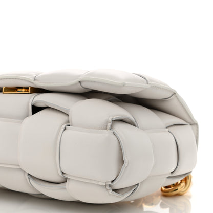 Bottega Veneta Lambskin Maxi Intreccio Padded Chain Cassette Crossbody Bag White 9 of 9