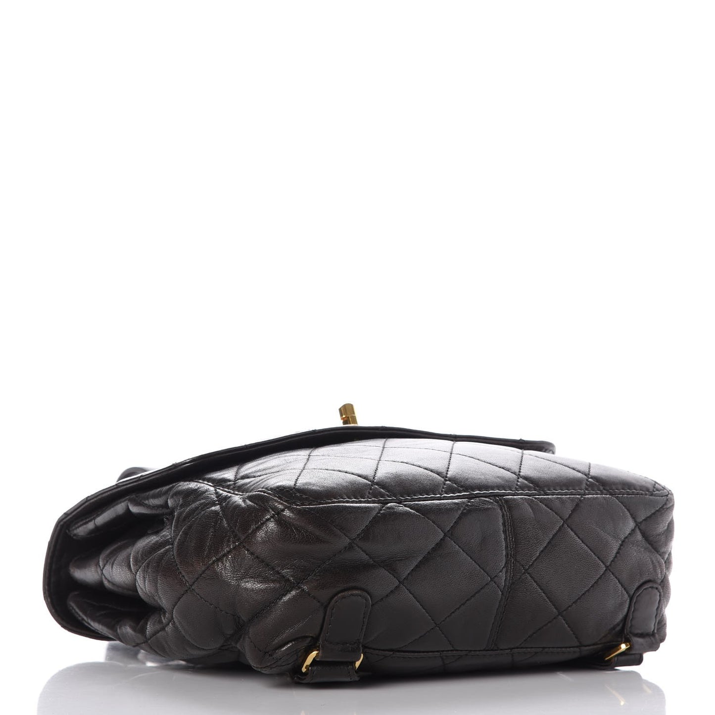 Lambskin Quilted Backpack Black