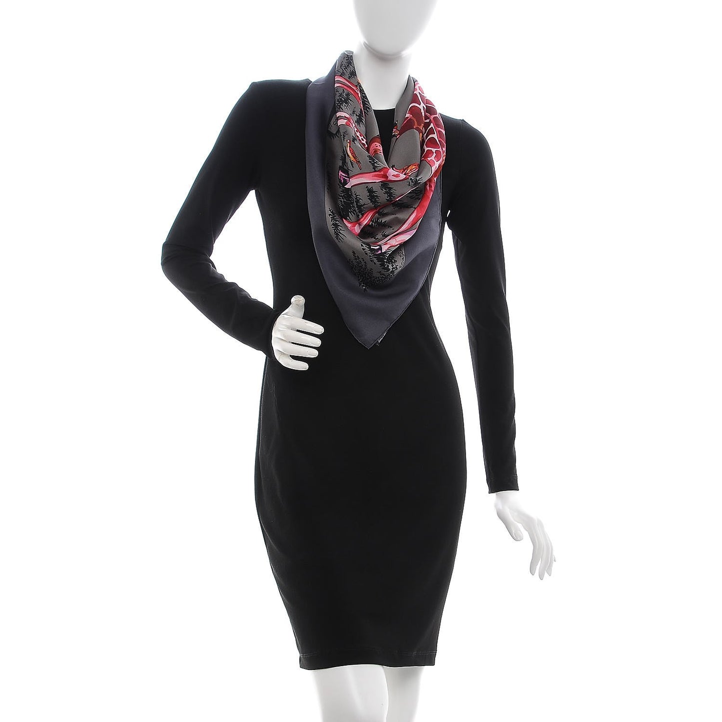 Silk Les Girafes Scarf 90