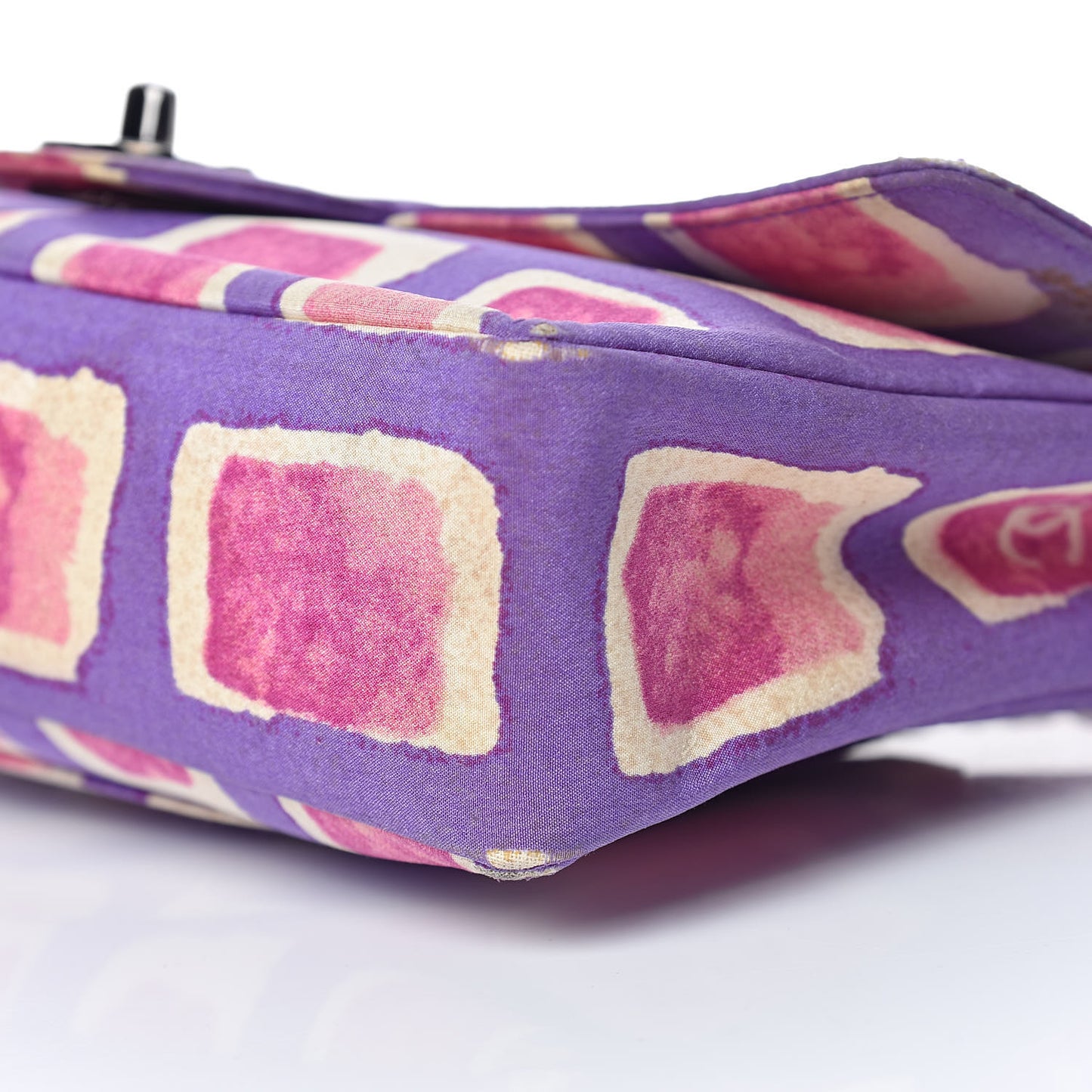 Nylon Printed Small Flap Purple