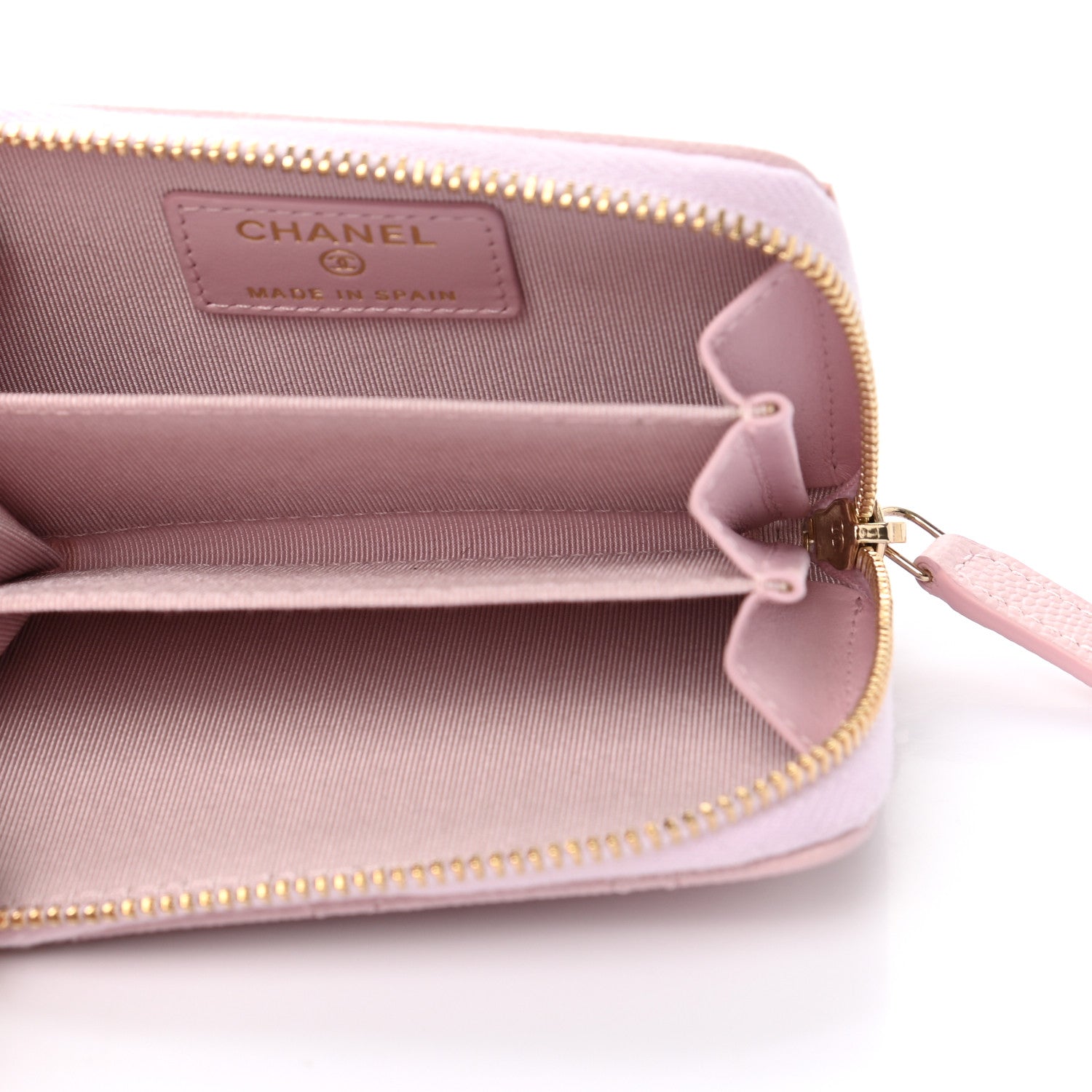 Chanel Caviar Quilted Zip Coin Purse Light Pink 5 of 7