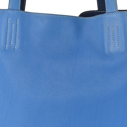 Hermes Veau Sikkim Double Sens 45 Tote Bleu Sapphire Paradis 12 of 18