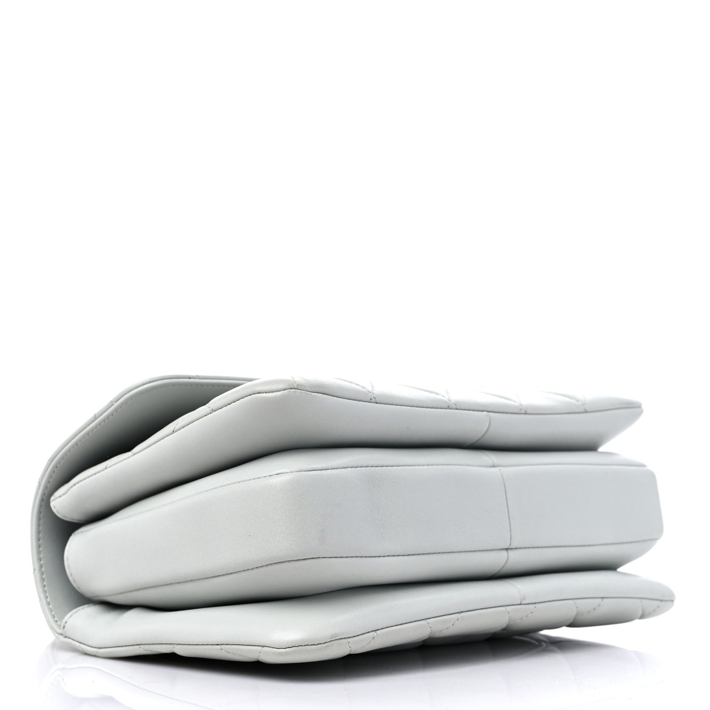 Lambskin Quilted Small Trendy CC Flap Dual Handle Bag Light Grey