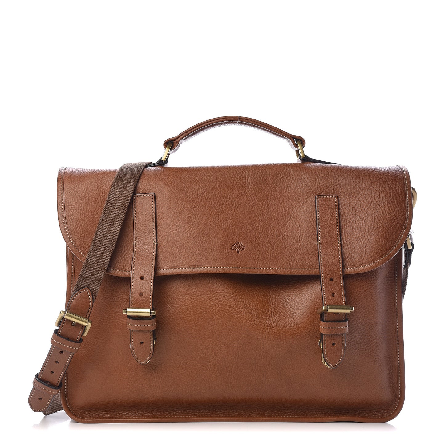 Natural Calfskin Elkington Briefcase Oak