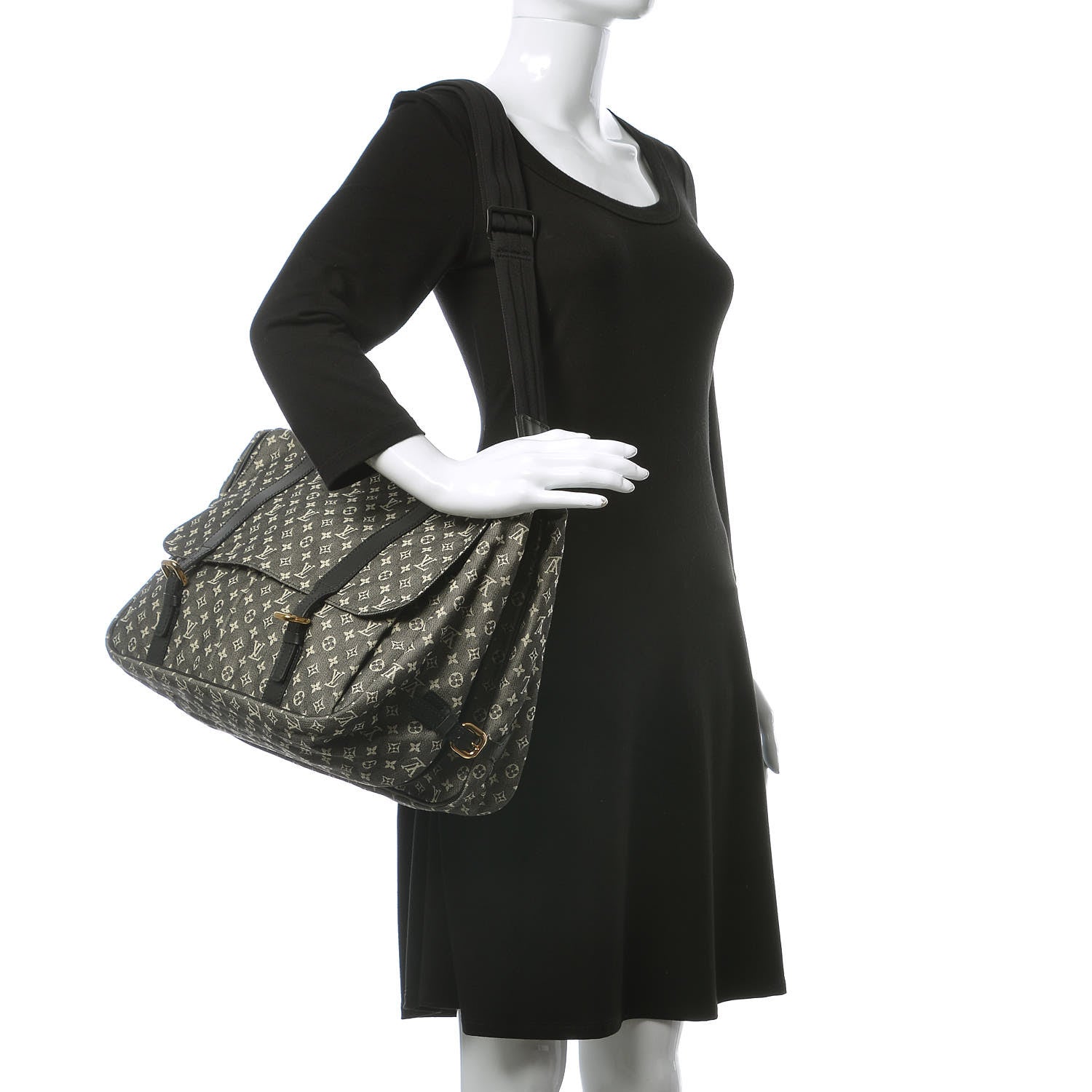 Louis Vuitton Mini Lin Sac a Langer Diaper Bag Black 2 of 12