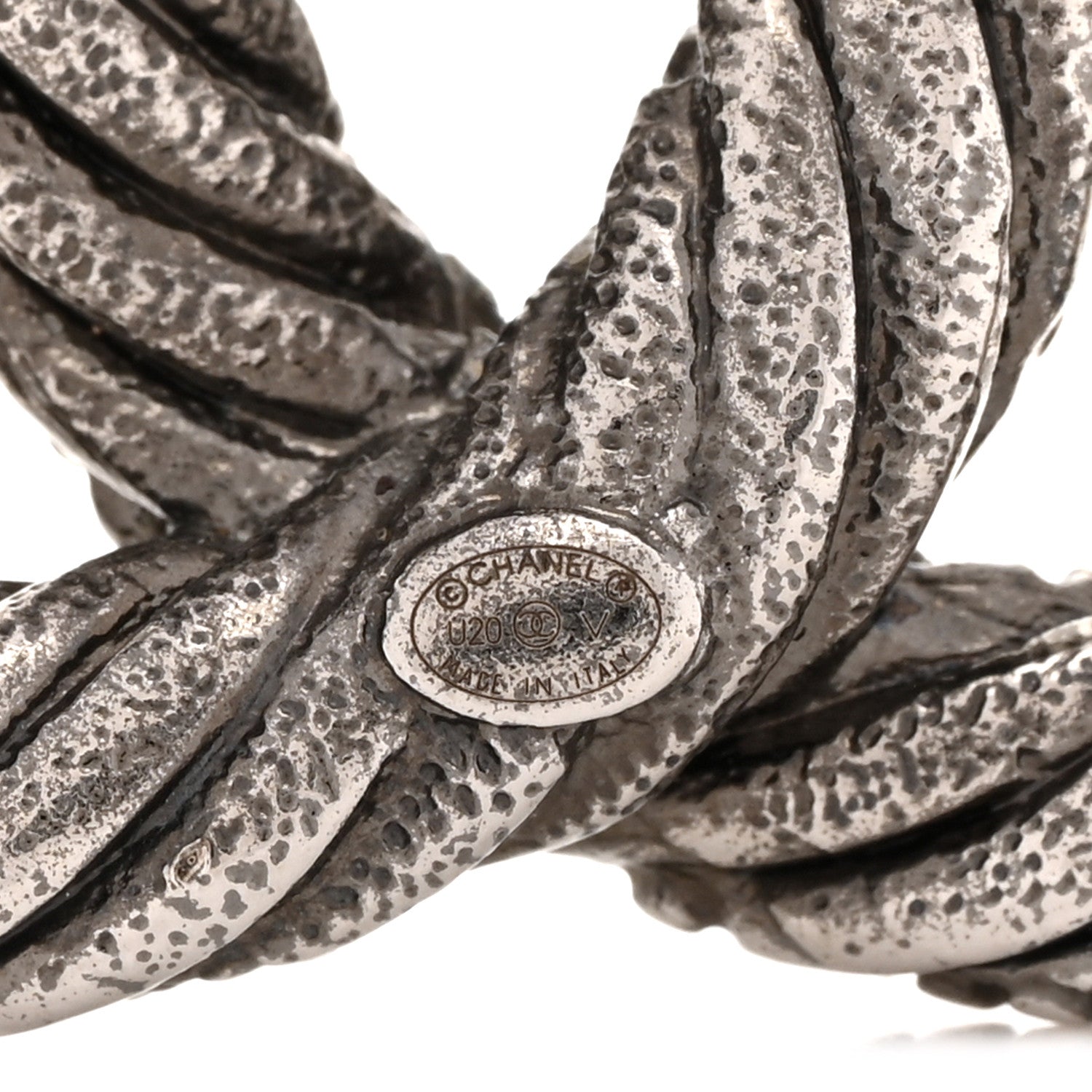 Chanel Ruthenium Twisted CC Brooch 4 of 4