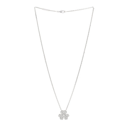 Van Cleef & Arpels 18K White Gold Diamond Small Frivole Pendant Necklace 3 of 5