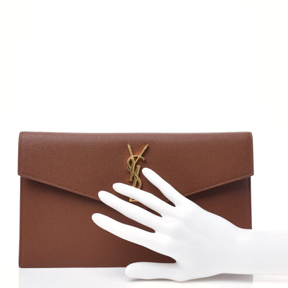 Saint Laurent Grain De Poudre Uptown Pouch Brick 2 of 9