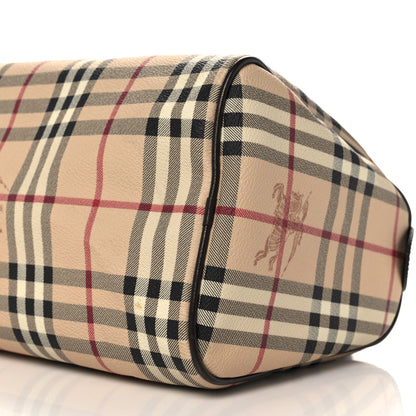 Burberry Haymarket Check Small Chester Bowling Bag Chocolate 10 of 11