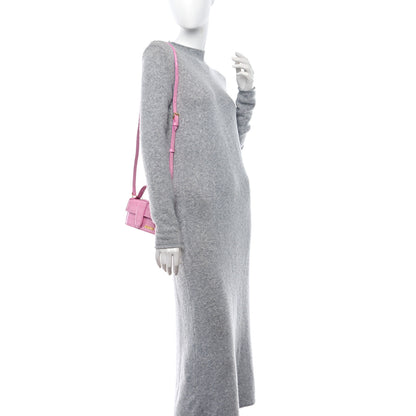 Jacquemus Calfskin Crocodile Embossed Le Bambino Pink 2 of 9
