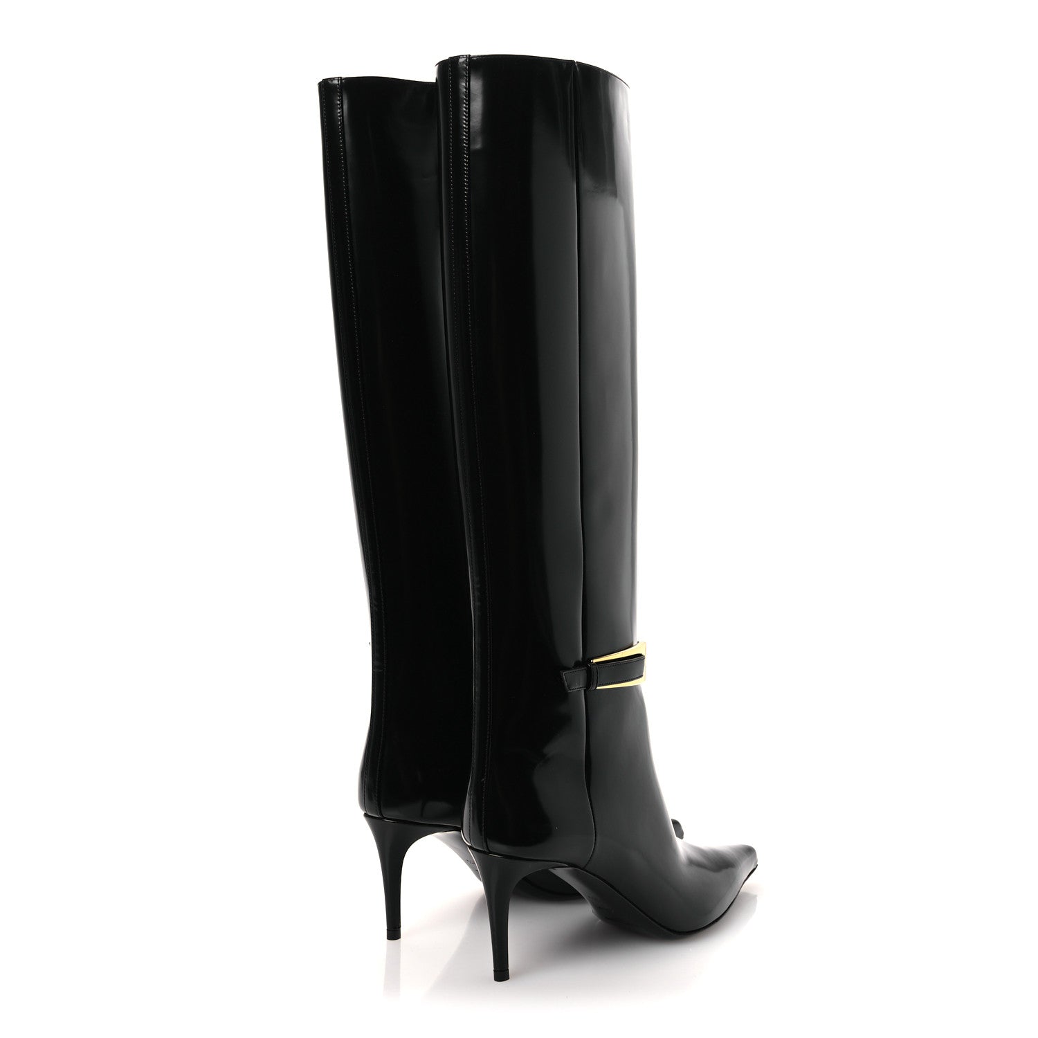 Saint Laurent Vitello Marilyn Hacker 70mm Luz Boots 39.5 Black 5 of 11
