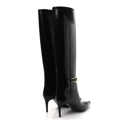 Saint Laurent Vitello Marilyn Hacker 70mm Luz Boots 39.5 Black 5 of 11