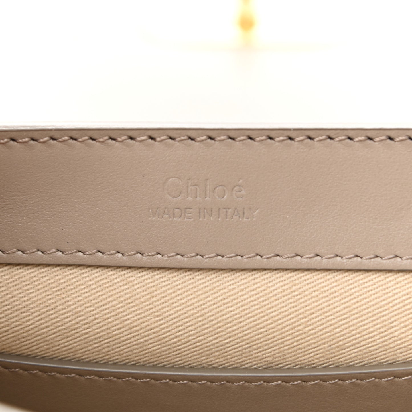 Calfskin Suede C Clutch With Chain Motty Grey