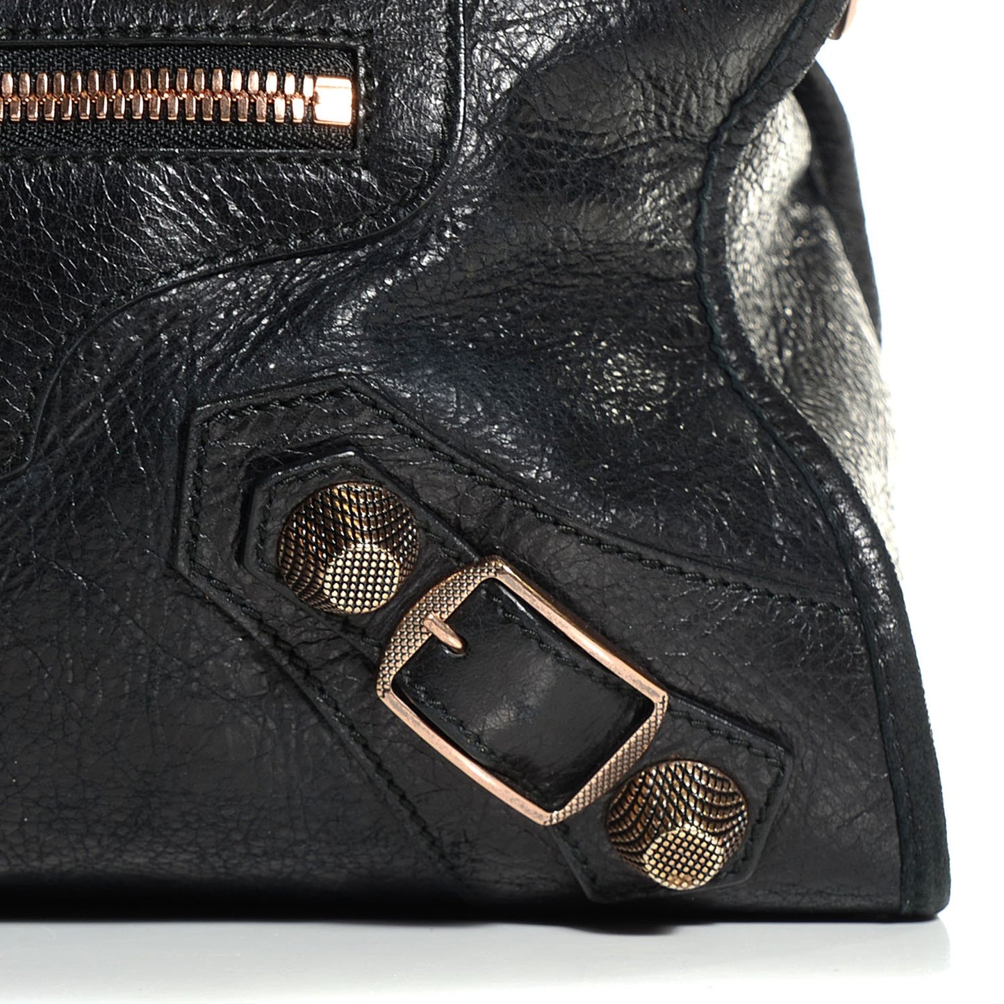 Agneau Giant 21 Rose Gold Hardware City Black