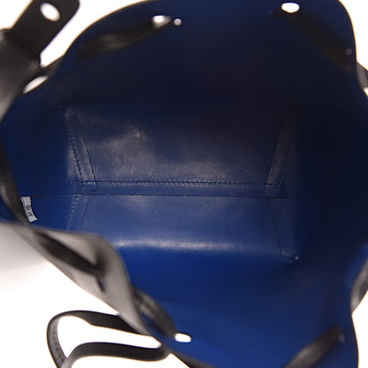 Mansur Gavriel Calfskin Mini Bucket Bag Black Royal Blu 5 of 10