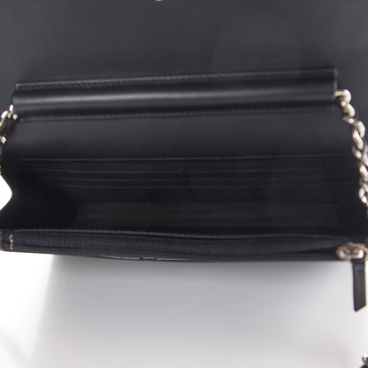 Chanel Patent Quilted Wallet On Chain WOC Black 5 of 9