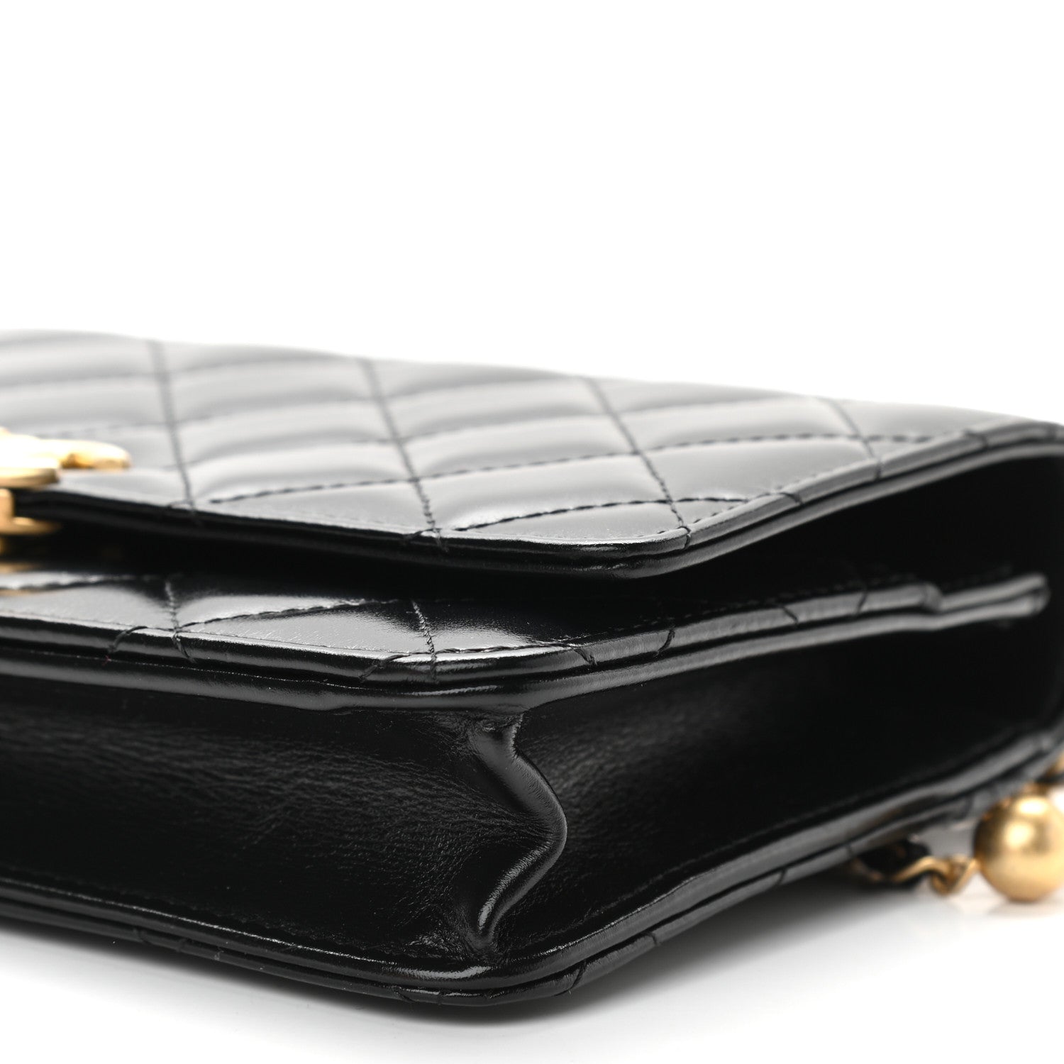 Chanel Calfskin Quilted Perfect Fit Wallet On Chain WOC Black 9 of 9