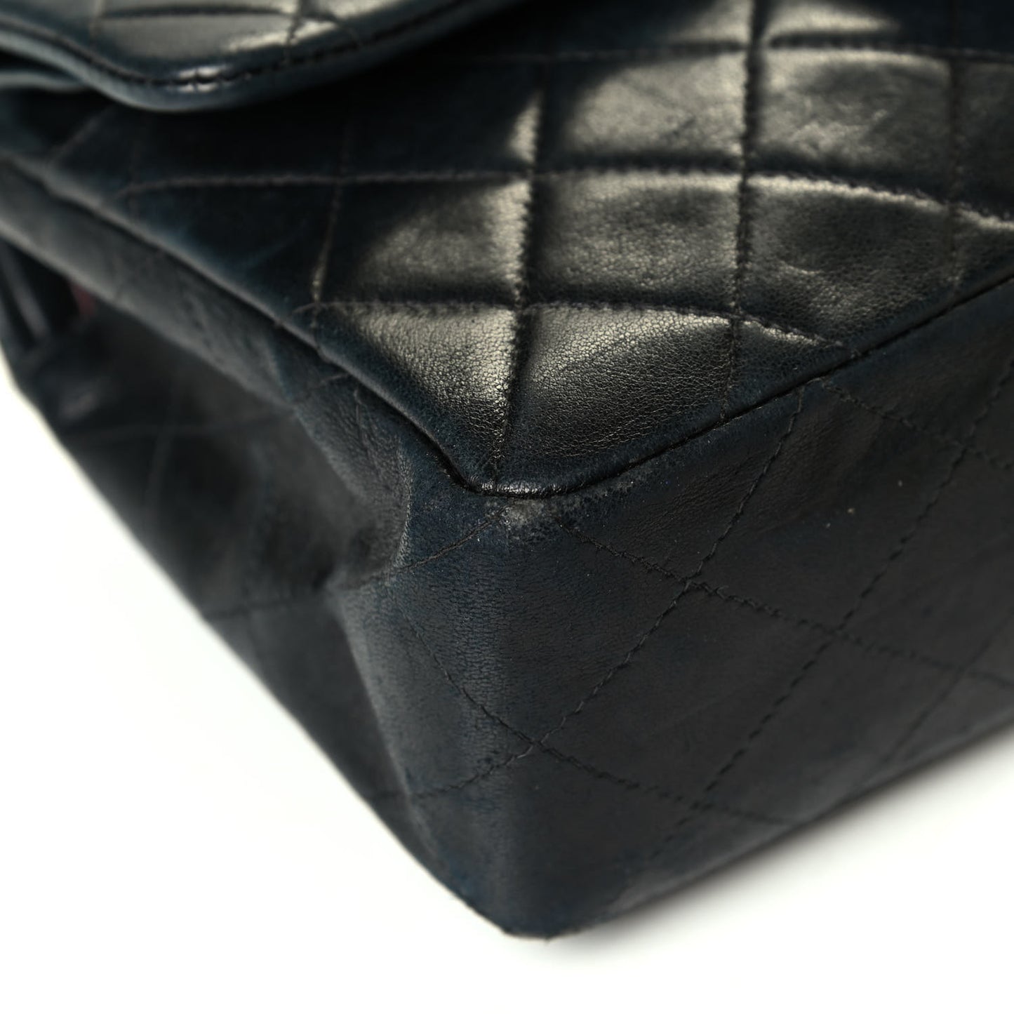 Lambskin Quilted Small Double Flap Black