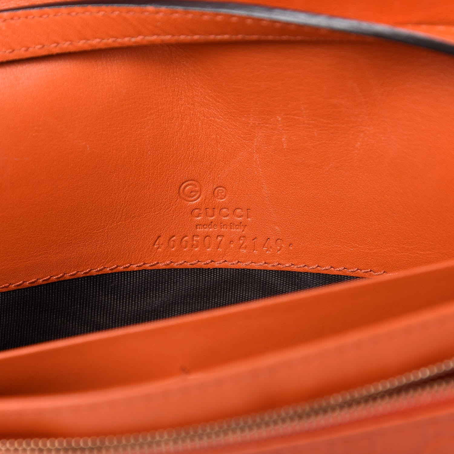 Gucci Soft Microguccissima Crossbody Wallet Sun Orange 8 of 9