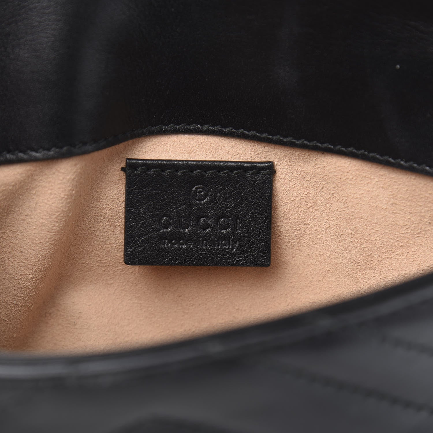 Gucci Calfskin Matelasse Super Mini GG Marmont Shoulder Bag Black 6 of 12