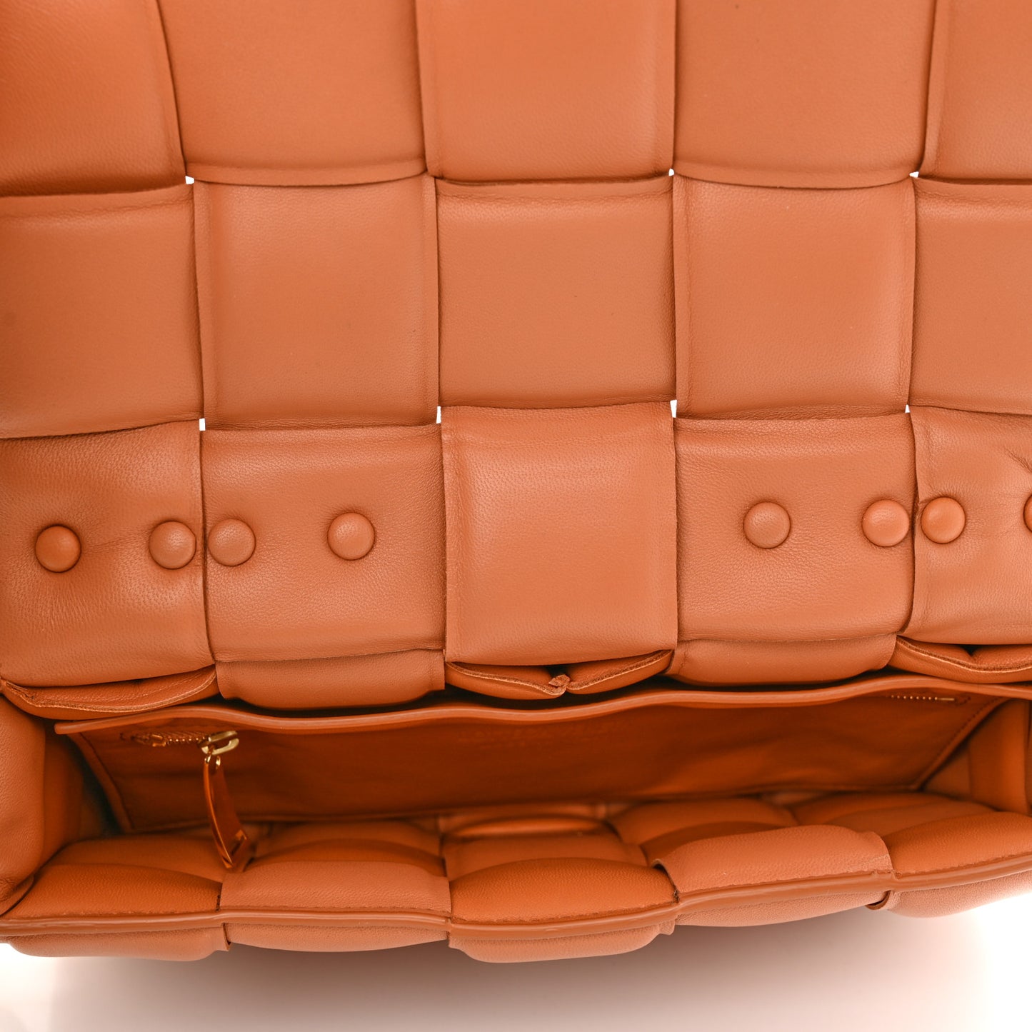Lambskin Maxi Intreccio Padded Chain Cassette Crossbody Bag Clay