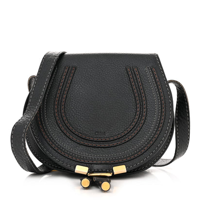 Chloe Calfskin Mini Marcie Round Crossbody Bag Black 1 of 12