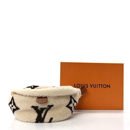 Louis Vuitton Shearling Monogram LV Ski Bumbag Cream Brown 9 of 9