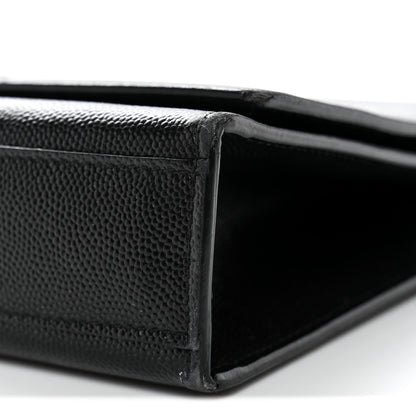 Saint Laurent Grain De Poudre Medium Classic Monogram Monochrome Kate Satchel Black 10 of 16