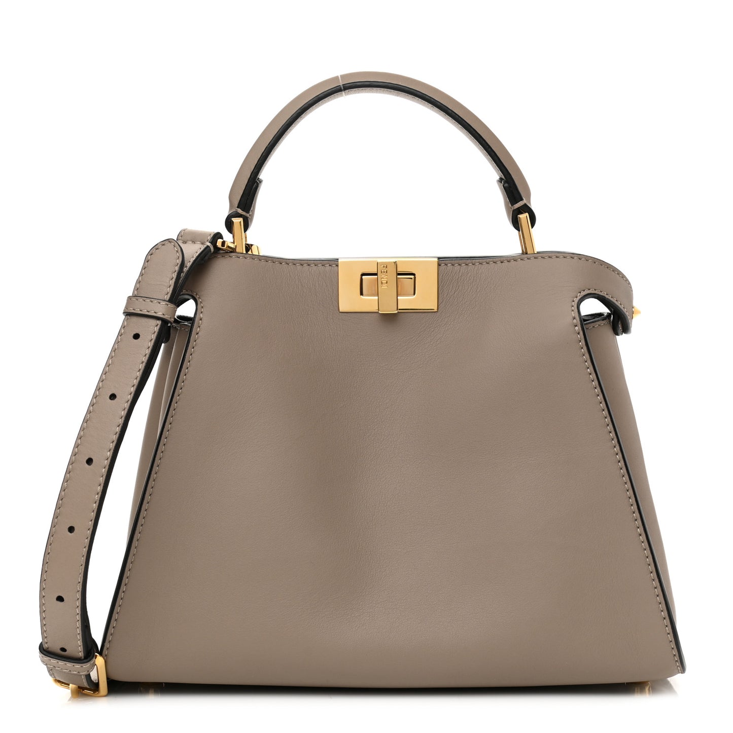 Vitello Tahiti Burro Medium Peekaboo Iconic Essentially Satchel Tortora Black