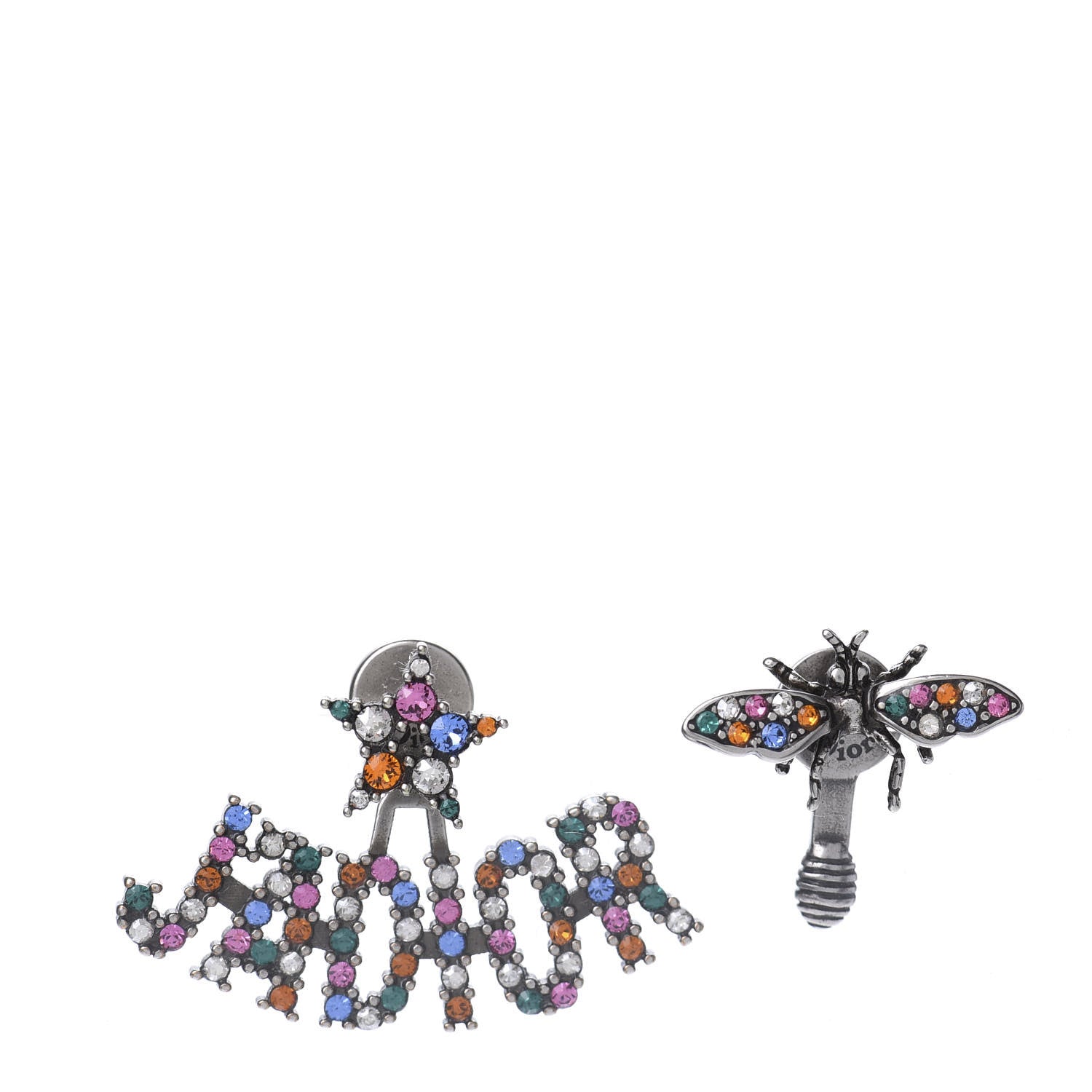 Christian Dior Palladium Crystal J'adior Earrings Multicolor 1 of 4