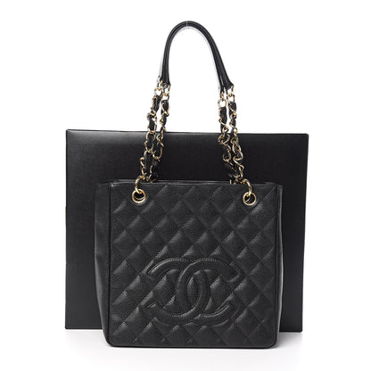 Chanel Caviar Quilted Petit Shopping Tote PST Black 11 of 11