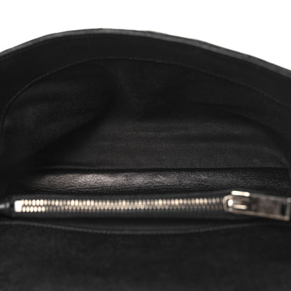 Saint Laurent Sheepskin Matelasse Chevron Monogram Medium College Bag Black 5 of 11
