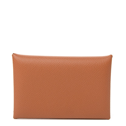 Hermes Epsom Calvi Card Case Gold 1 of 7