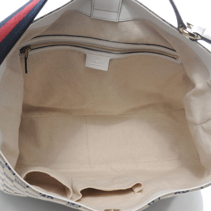 Gucci Monogram Medium Heritage Shoulder Bag Navy 5 of 7