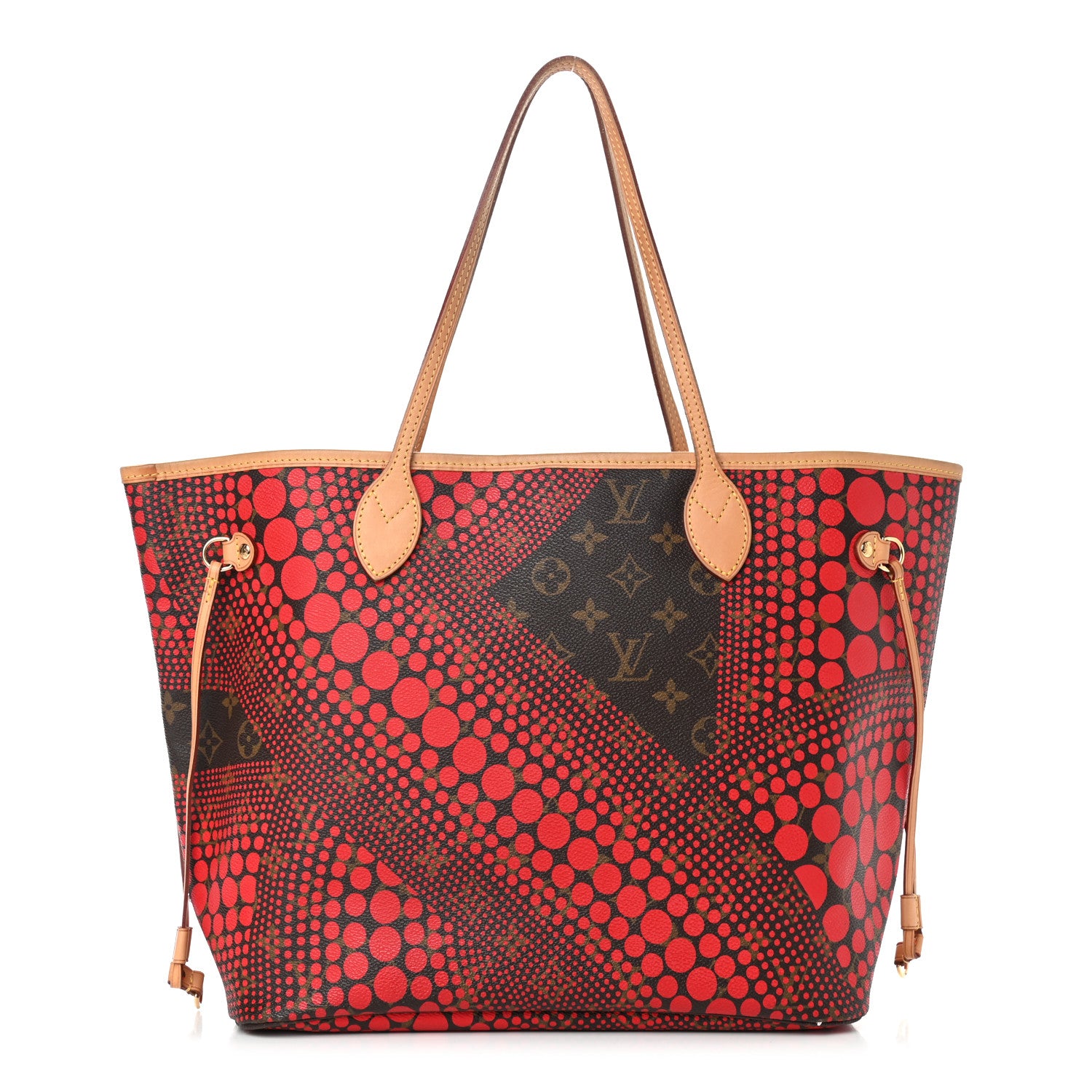 Louis Vuitton Monogram Kusama Waves Neverfull MM Red 1 of 11