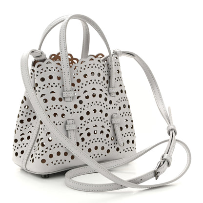Alaia Calfskin Vienne Wave Mina 16 Bag Gris Perle 3 of 9