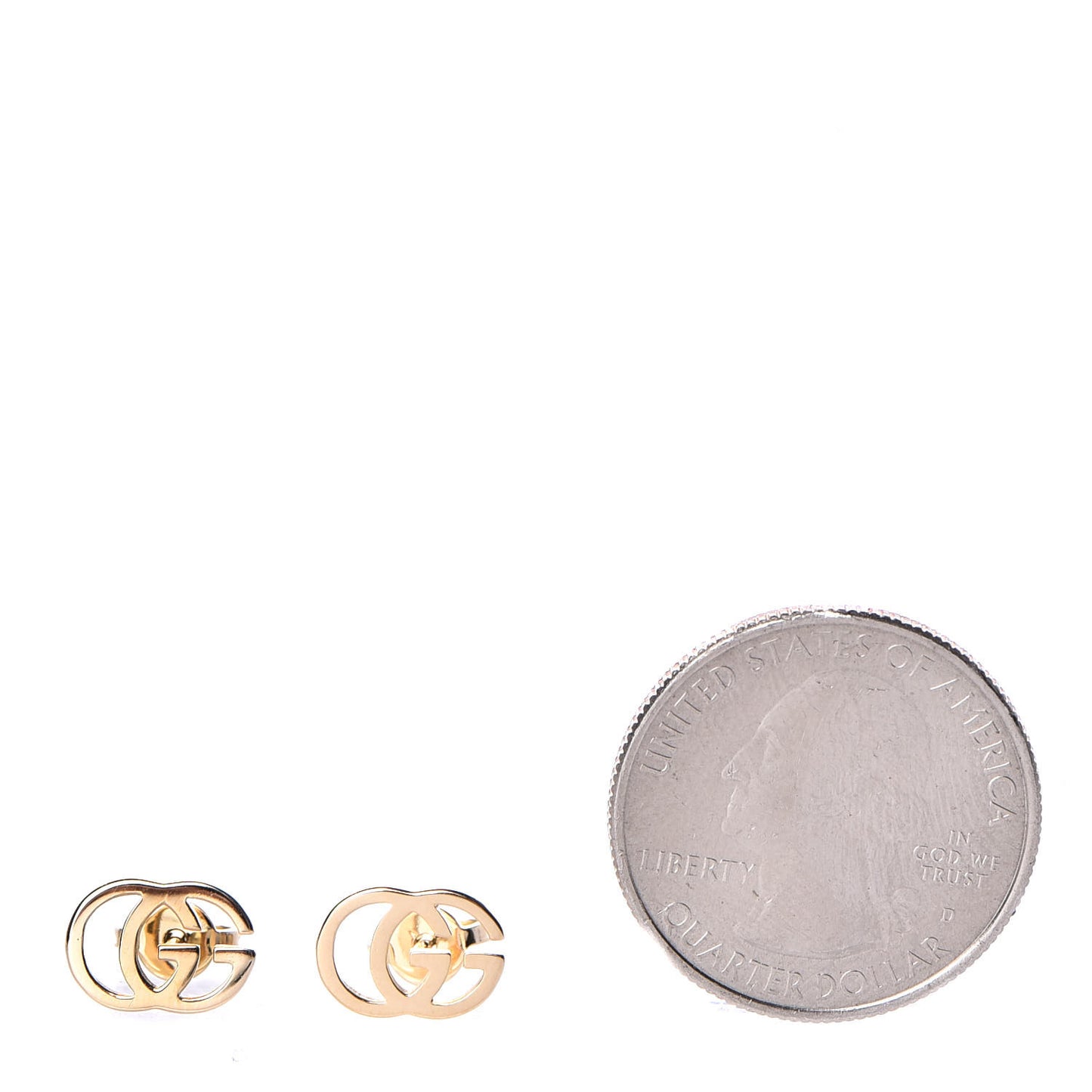 18K Yellow Gold GG Tissue Stud Earrings