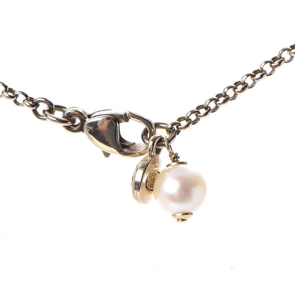 Chanel Pearl Crystal CC Drop Necklace Gold 5 of 7