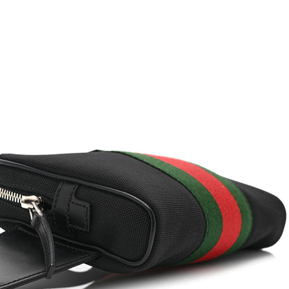 Gucci Canvas Web Slim Belt Bag Black 10 of 11