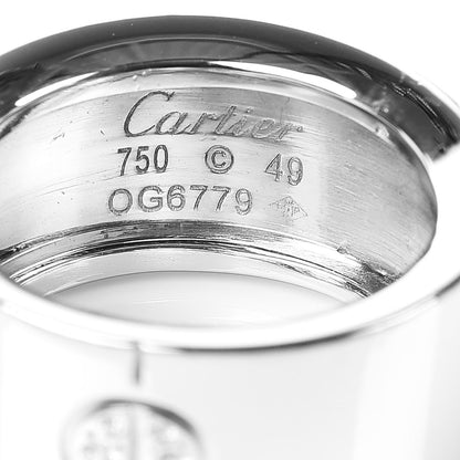 Cartier 18K White Gold Diamond 10mm LOVE Ring 49 4.75 4 of 4