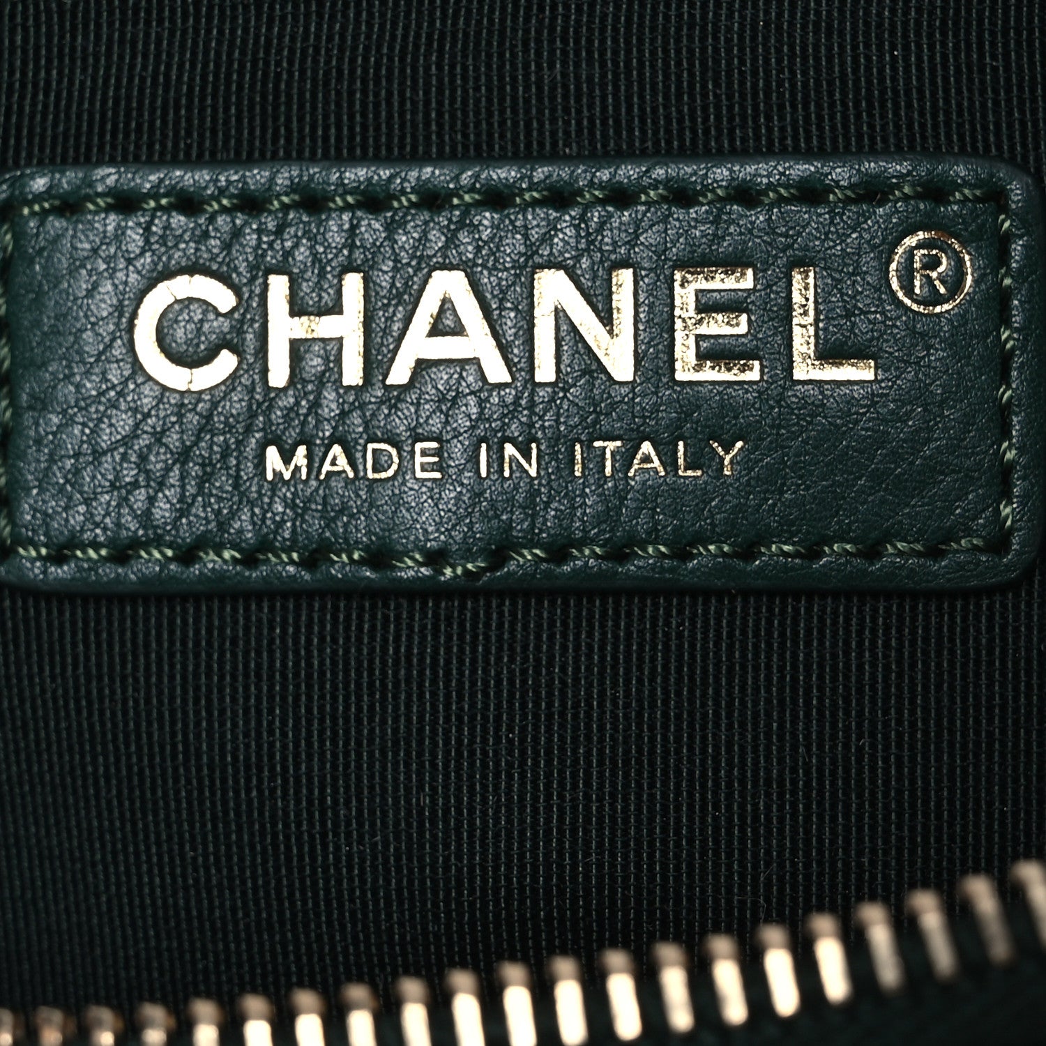 Chanel Calfskin Quilted Banane Waist Bag Fanny Pack Dark Green 7 of 14
