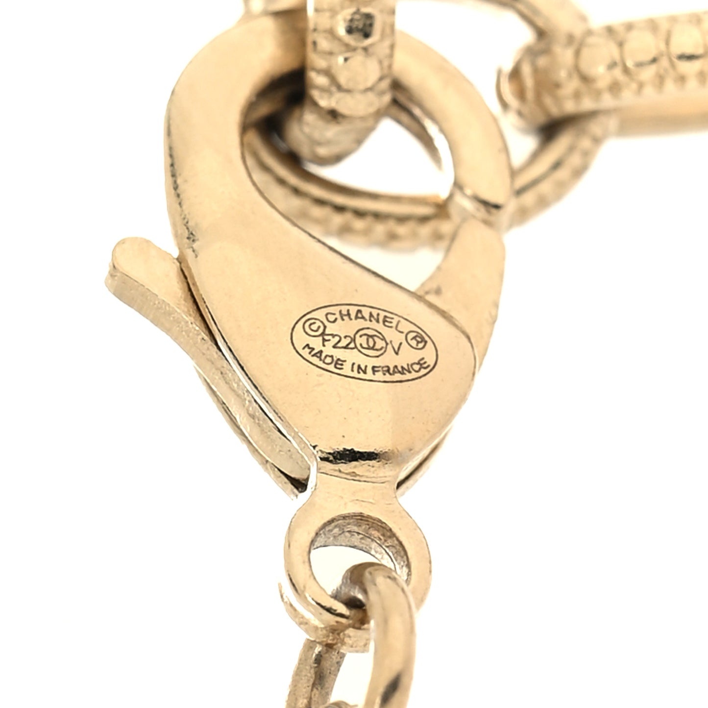 Pearl CC 100th Anniversary Necklace Light Gold