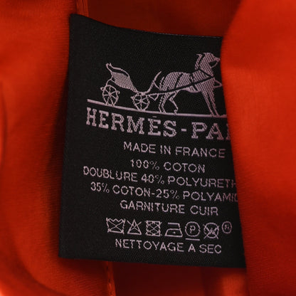 Hermes Cotton Canvas Mini Mini Bolide Travel Cosmetic Pouch Feu 6 of 6